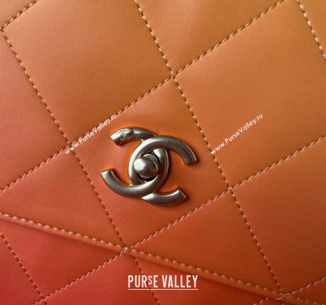 Chanel Gradient Calfskin Large Hobo Bag AS4632 Pink, Orange Yellow 2024 (yezi-240116014)