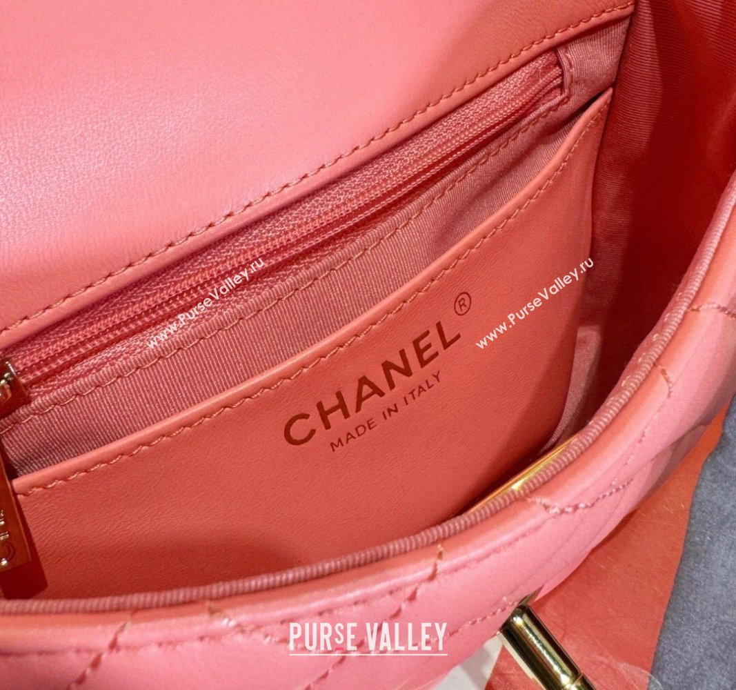 Chanel Lambskin Mini Flap Bag with Enamel Heart Charm AS3782 Pink 2023 (yezi-240117014)