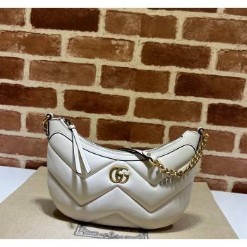 Gucci GG Marmont Leather Small Shoulder Bag 777263 White 2024 (DLH-240118027)