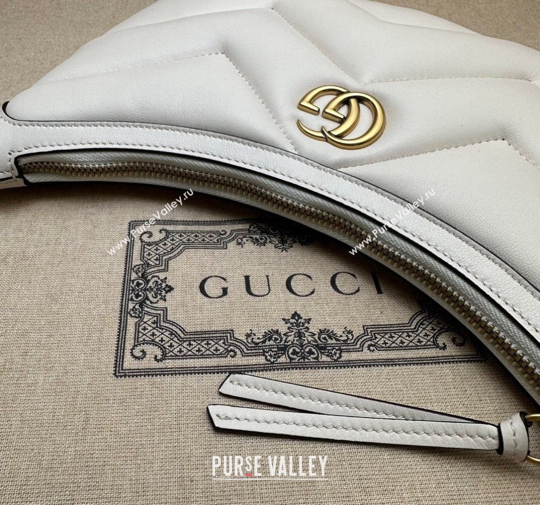 Gucci GG Marmont Leather Small Shoulder Bag 777263 White 2024 (DLH-240118027)