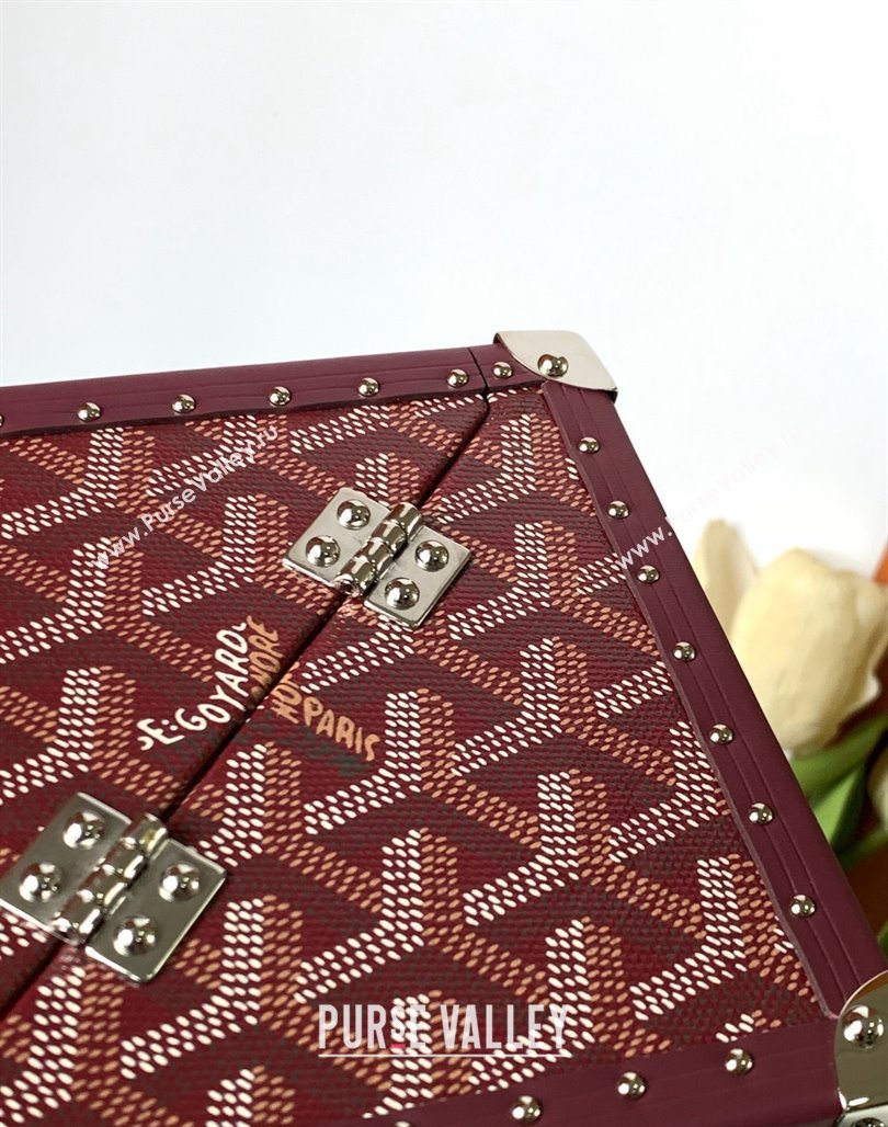 Goyard De Trunk Clutch Bag Burgundy 2024 (ZHANG-240119037)