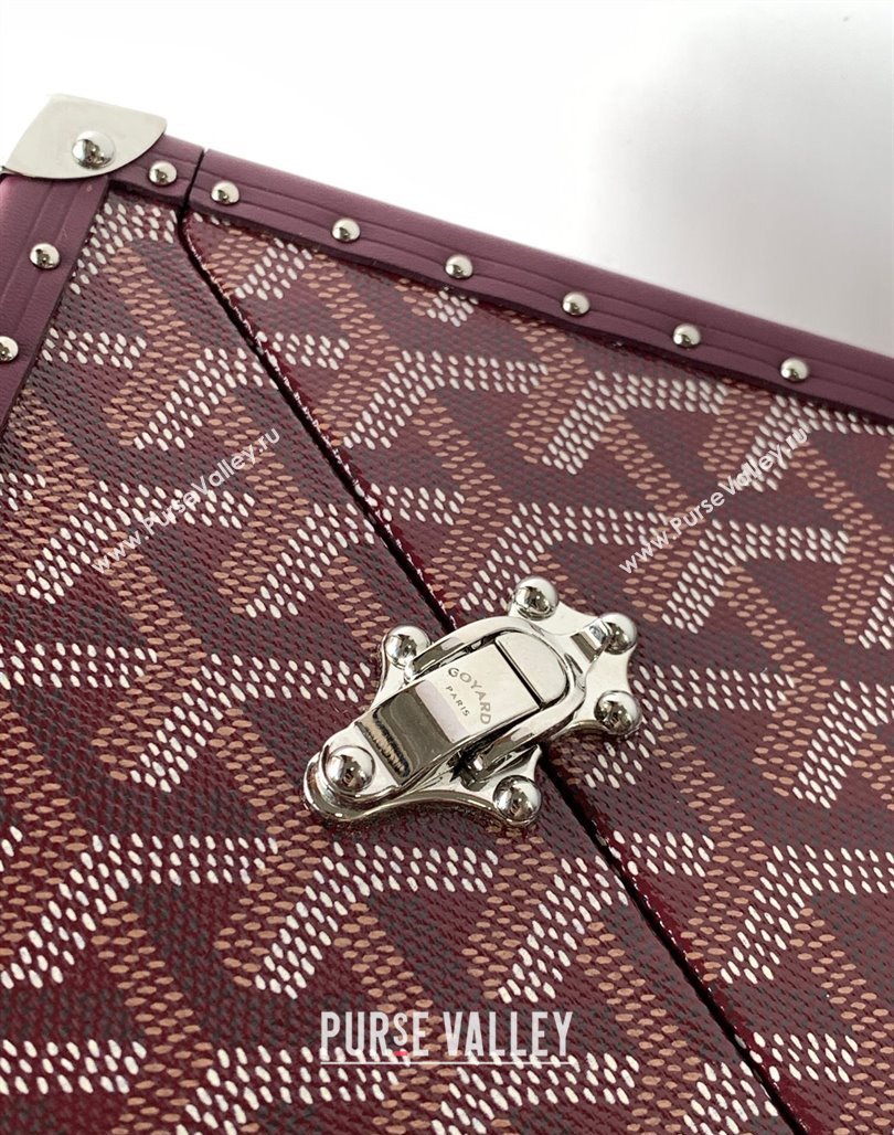 Goyard De Trunk Clutch Bag Burgundy 2024 (ZHANG-240119037)