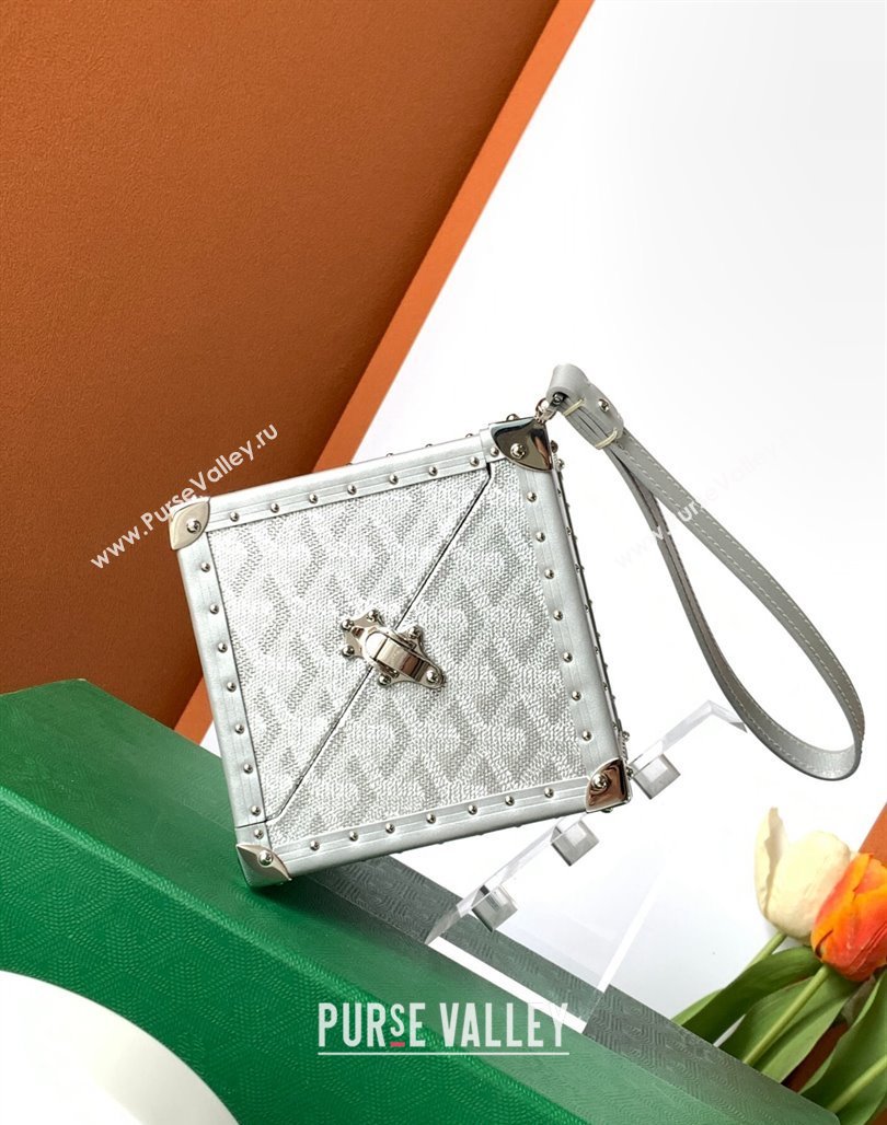 Goyard De Trunk Clutch Bag Silver 2024 (ZHANG-240119038)