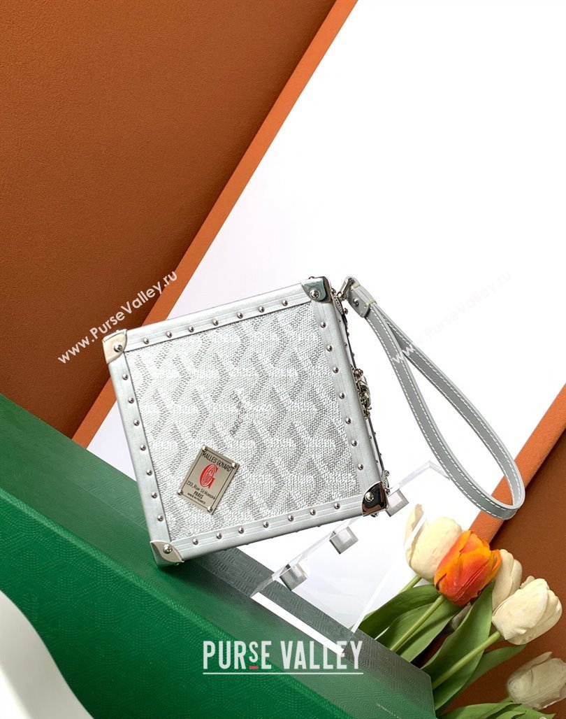 Goyard De Trunk Clutch Bag Silver 2024 (ZHANG-240119038)