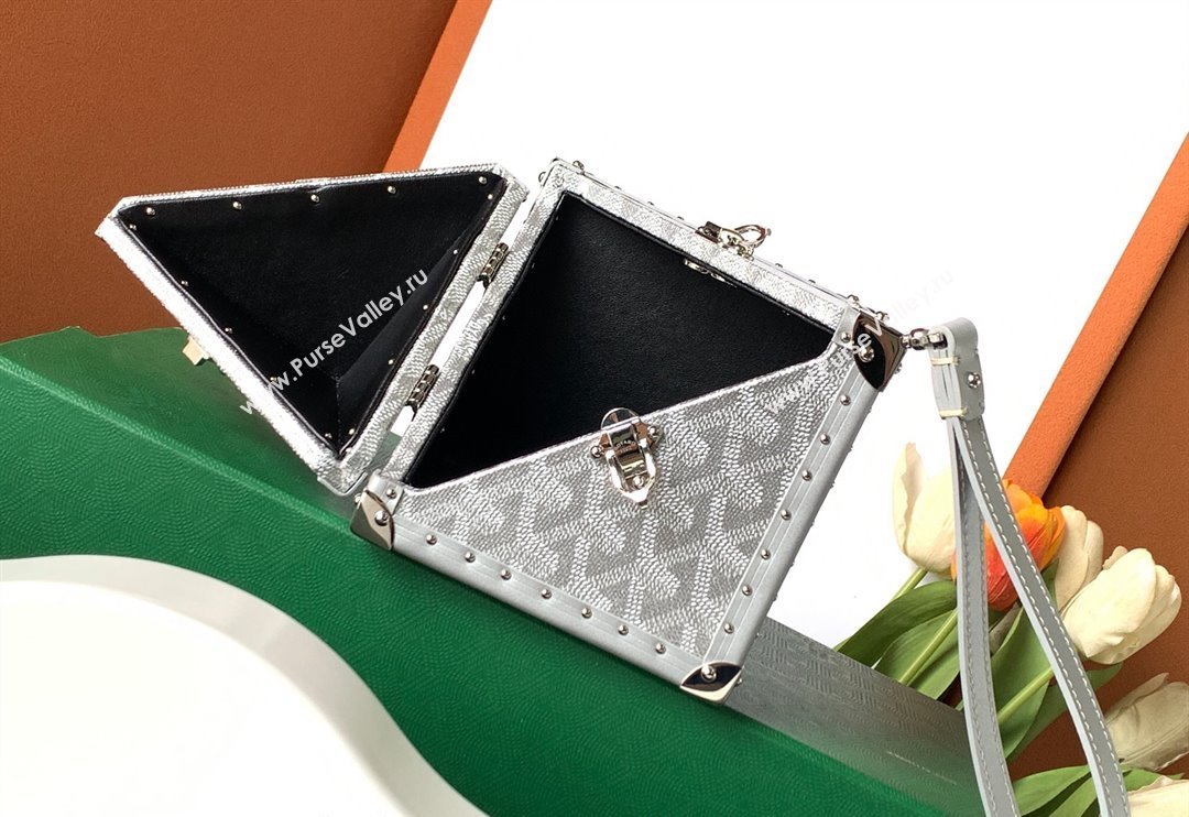 Goyard De Trunk Clutch Bag Silver 2024 (ZHANG-240119038)