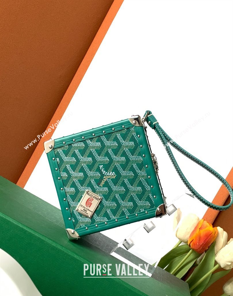 Goyard De Trunk Clutch Bag Green 2024 (ZHANG-240119039)