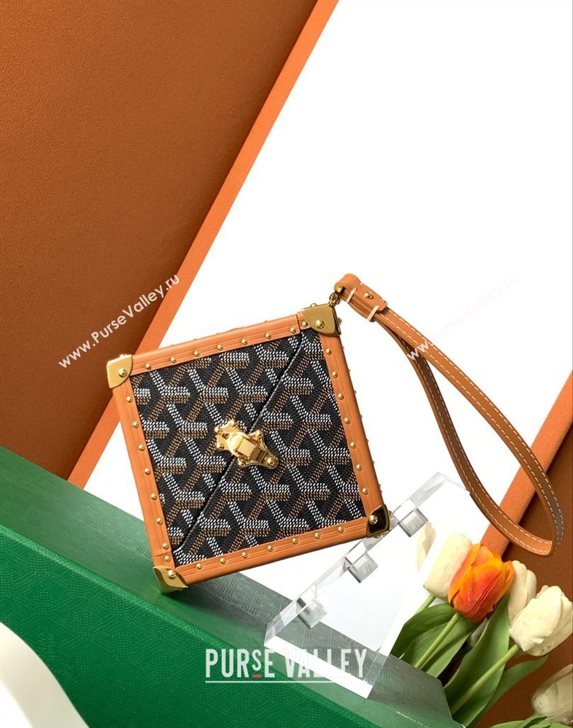 Goyard De Trunk Clutch Bag Brown 2024 (ZHANG-240119040)