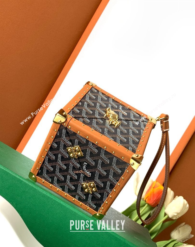 Goyard De Trunk Clutch Bag Brown 2024 (ZHANG-240119040)