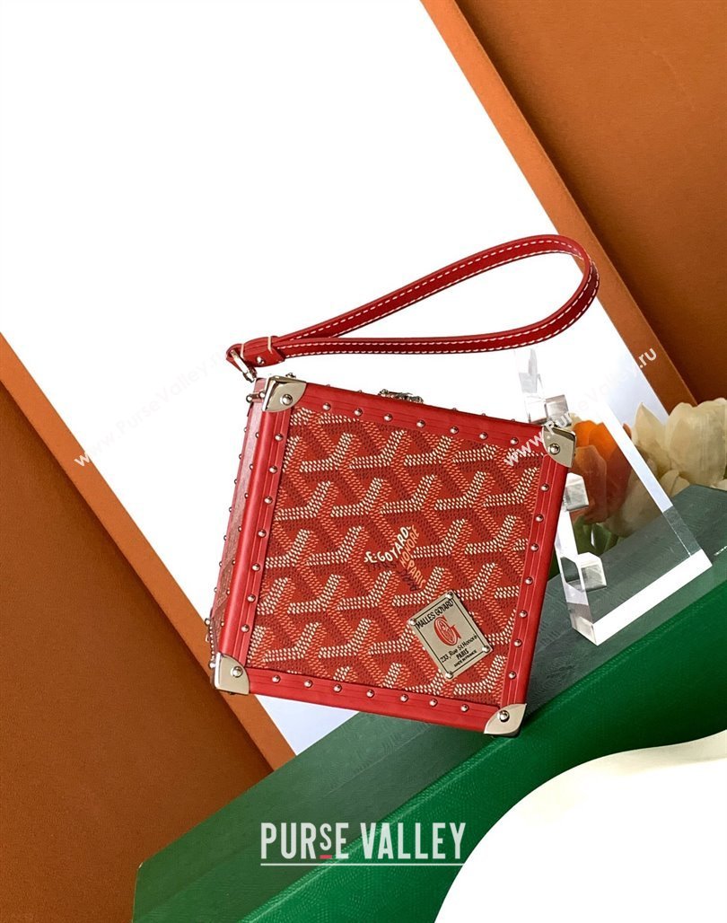 Goyard De Trunk Clutch Bag Red 2024 (ZHANG-240119041)