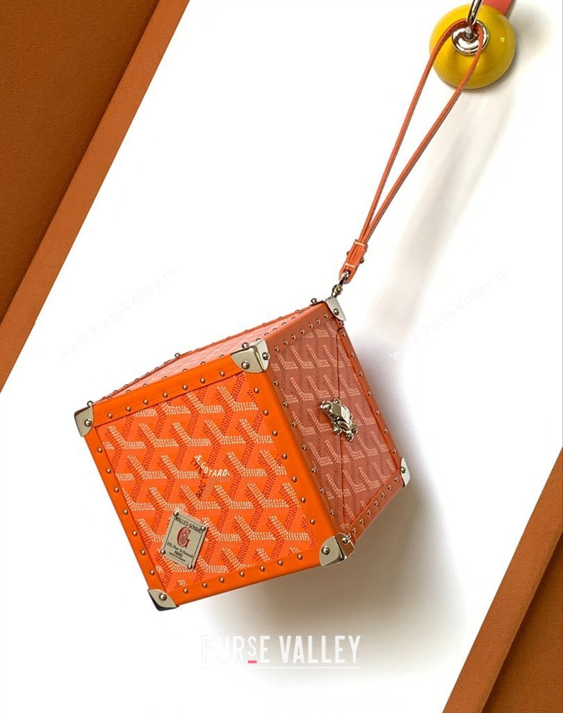 Goyard De Trunk Clutch Bag Orange 2024 (ZHANG-240119043)