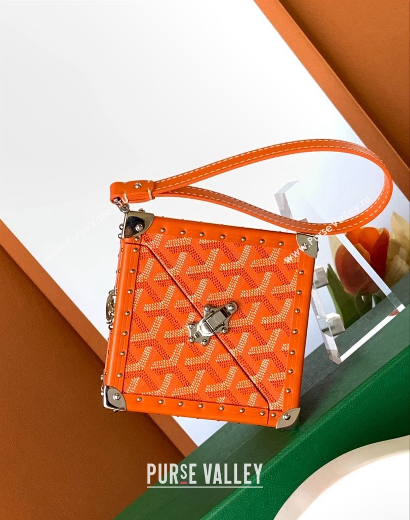 Goyard De Trunk Clutch Bag Orange 2024 (ZHANG-240119043)