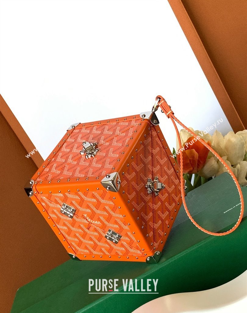 Goyard De Trunk Clutch Bag Orange 2024 (ZHANG-240119043)