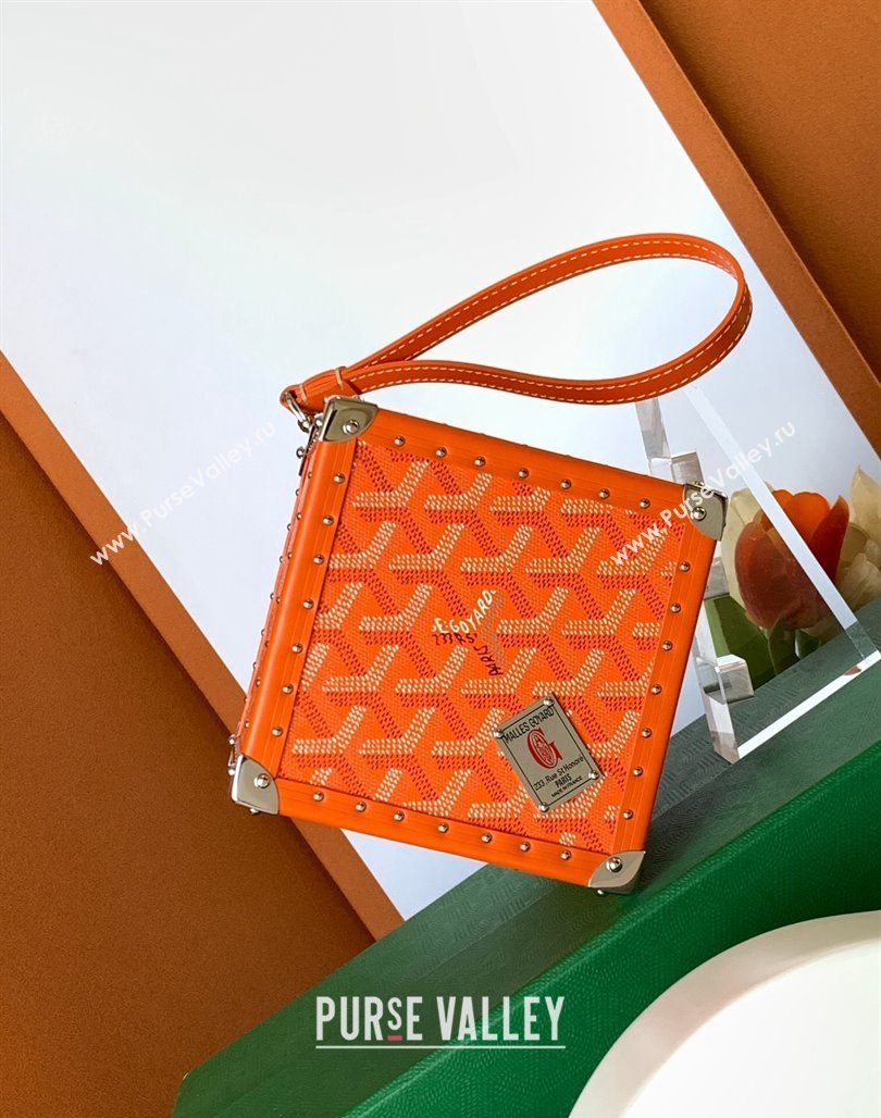 Goyard De Trunk Clutch Bag Orange 2024 (ZHANG-240119043)