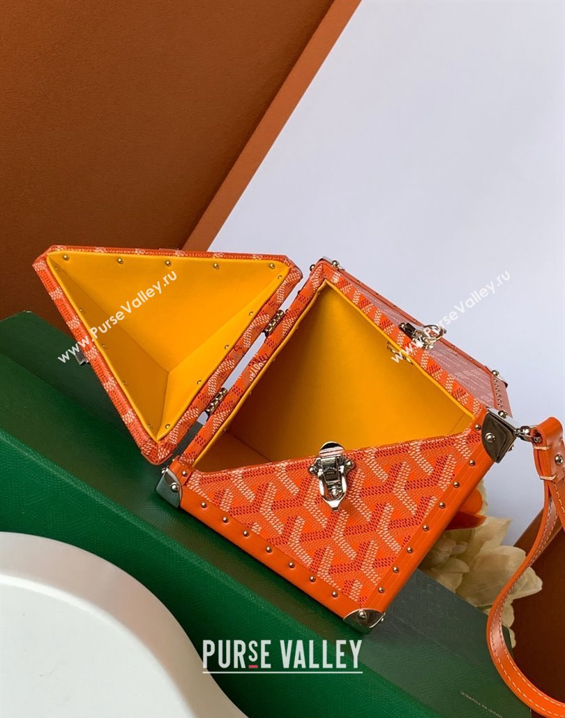 Goyard De Trunk Clutch Bag Orange 2024 (ZHANG-240119043)