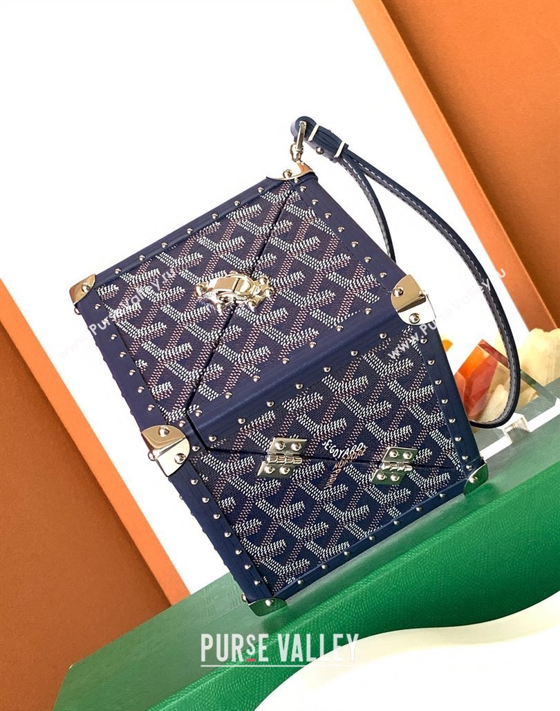 Goyard De Trunk Clutch Bag Navy Blue 2024 (ZHANG-240119044)