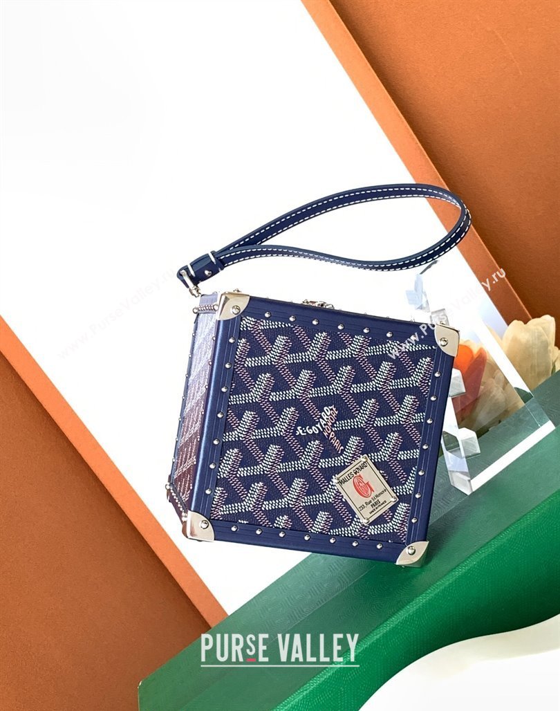 Goyard De Trunk Clutch Bag Navy Blue 2024 (ZHANG-240119044)