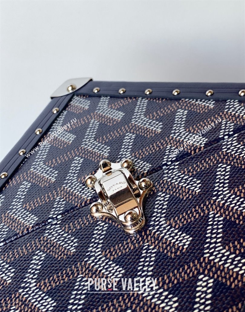 Goyard De Trunk Clutch Bag Navy Blue 2024 (ZHANG-240119044)