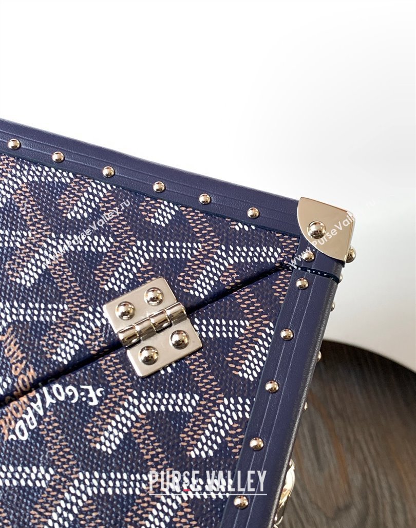 Goyard De Trunk Clutch Bag Navy Blue 2024 (ZHANG-240119044)