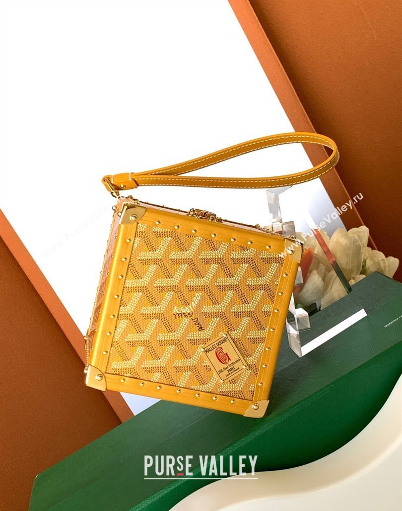 Goyard De Trunk Clutch Bag Yellow 2024 (ZHANG-240119046)