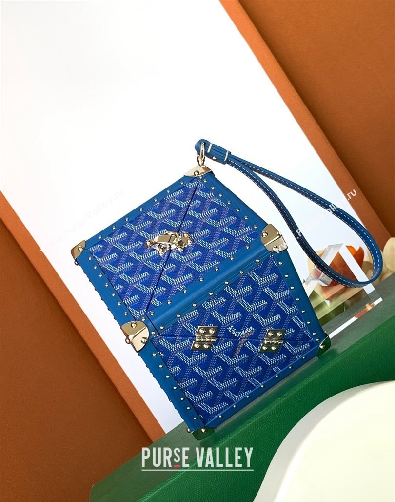 Goyard De Trunk Clutch Bag Sky Blue 2024 (ZHANG-240119047)