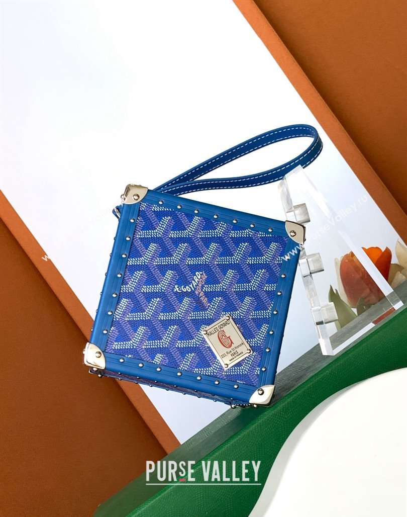 Goyard De Trunk Clutch Bag Sky Blue 2024 (ZHANG-240119047)