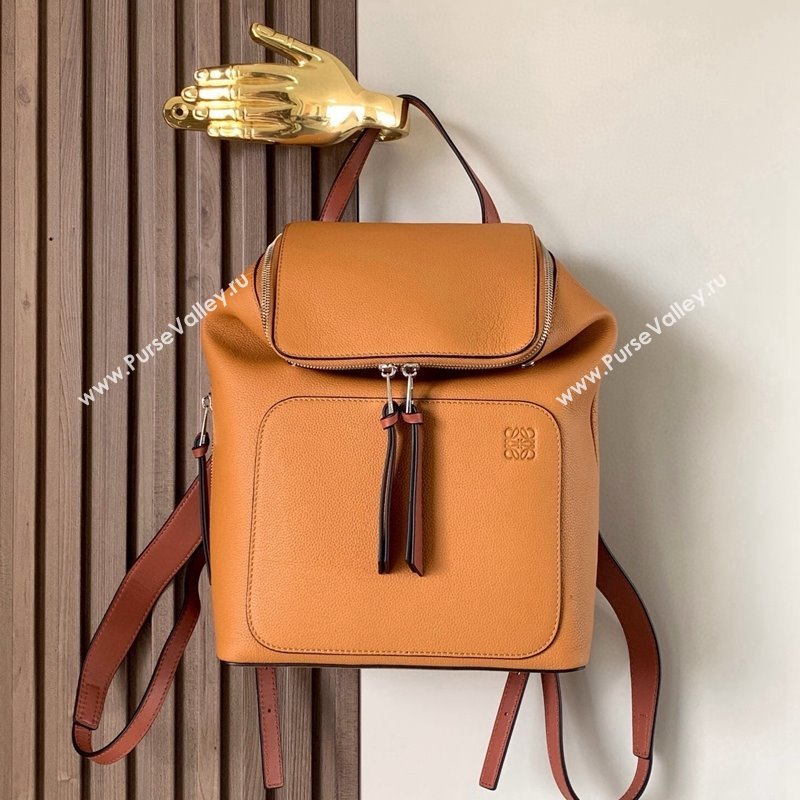 Loewe Goya Backpack Bag in Soft Grained Calfskin Orange 2024 9040 (Ys-240119088)