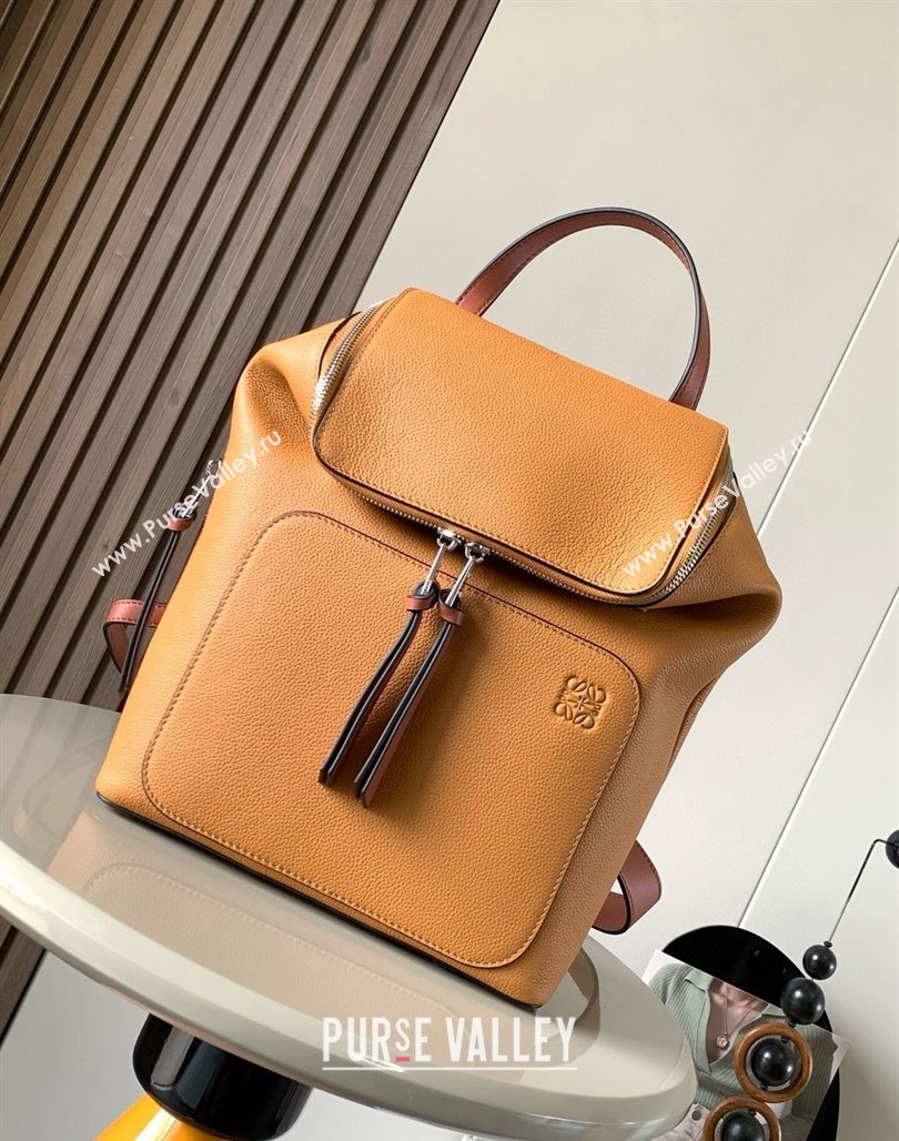 Loewe Goya Backpack Bag in Soft Grained Calfskin Orange 2024 9040 (Ys-240119088)