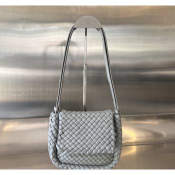 Bottega Veneta Mini Cobble Shoulder Bag in Padded Intrecciato Leather Agate grey 2024 762711 (WT-240119105)