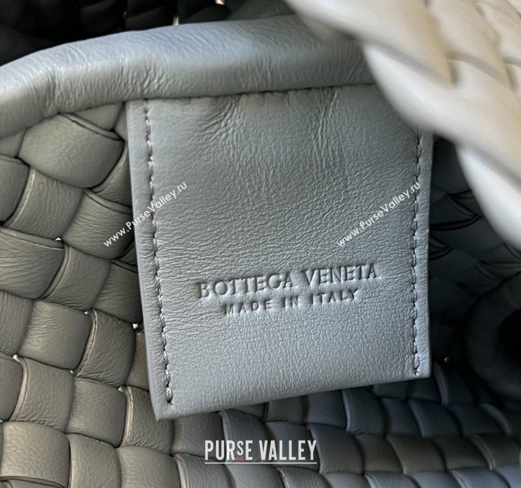 Bottega Veneta Mini Cobble Shoulder Bag in Padded Intrecciato Leather Agate grey 2024 762711 (WT-240119105)