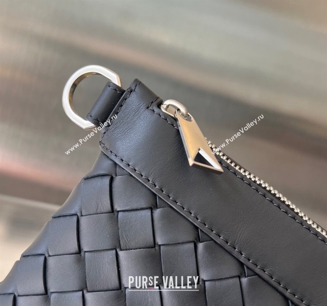 Bottega Veneta Medium Intrecciato Zipped Pouch in Intrecciato Leather 651852 Black 2024 (WT-240119123)