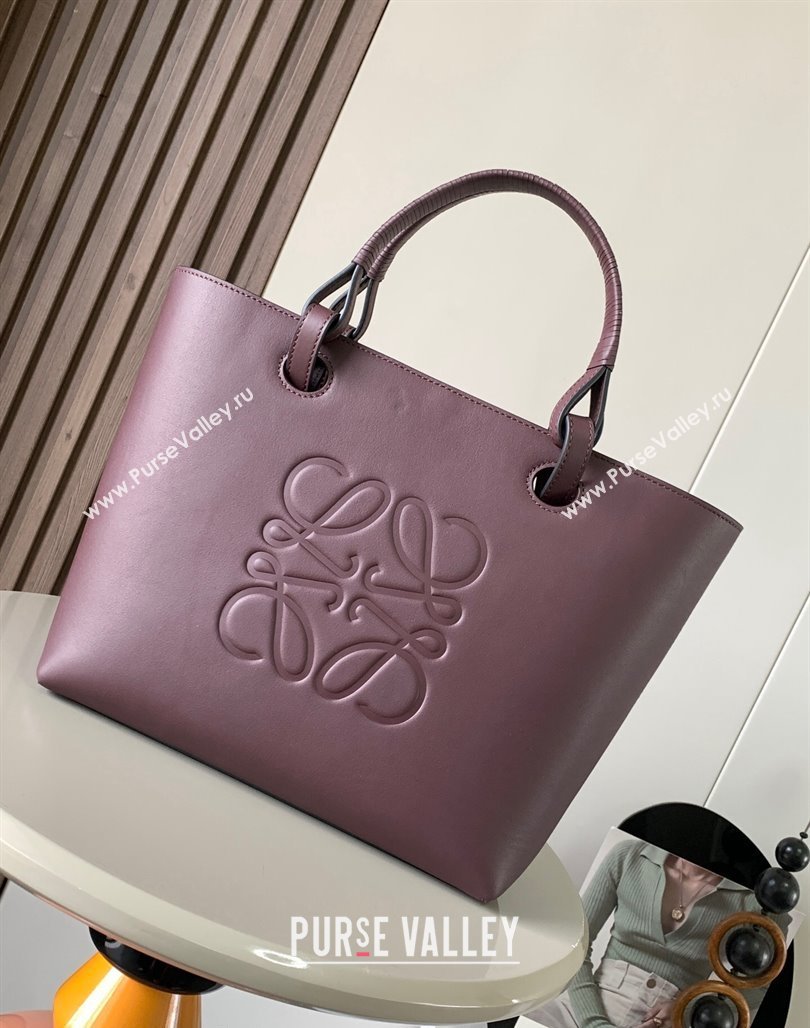 Loewe Small Anagram Tote bag in classic calfskin Purple 2024 9300 (Ys-240119090)