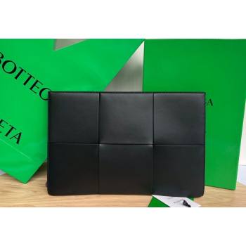 Bottega Veneta Arco Document Case Pouch in Intrecciato Leather 680169 Black 2024 (WT-240119125)