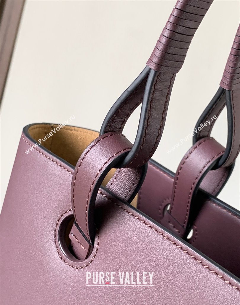 Loewe Small Anagram Tote bag in classic calfskin Purple 2024 9300 (Ys-240119090)