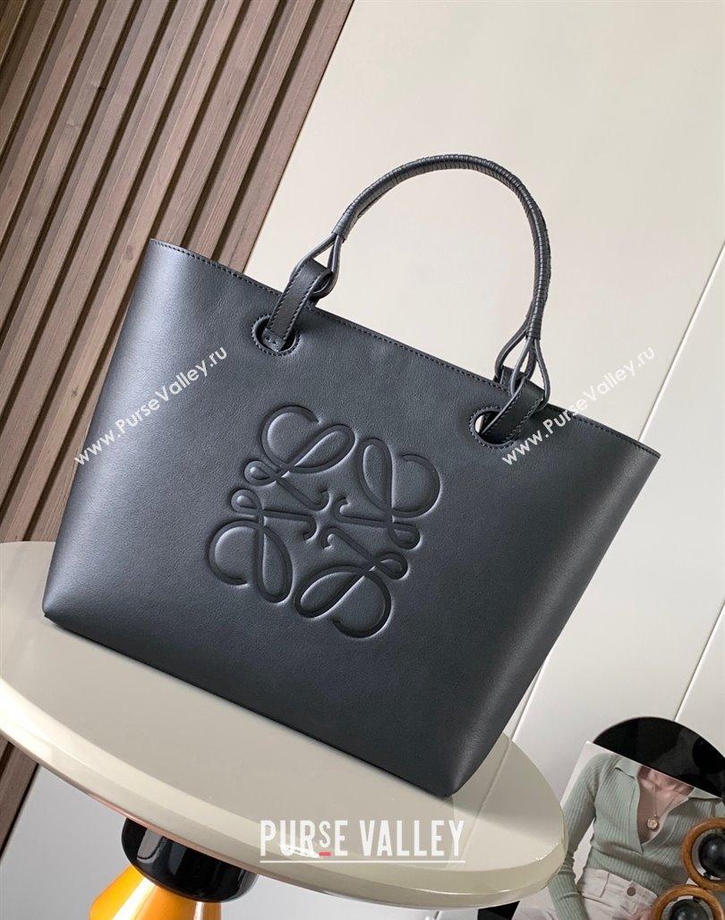 Loewe Small Anagram Tote bag in classic calfskin Black 2024 9300 (Ys-240119092)