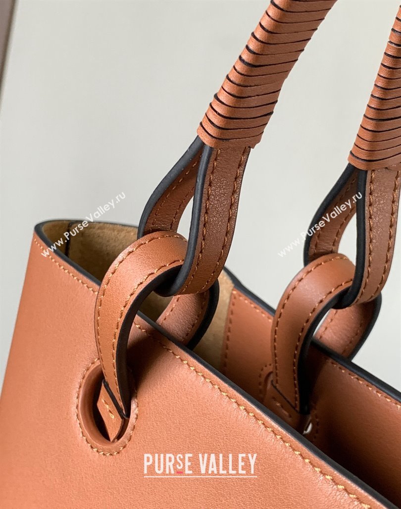 Loewe Small Anagram Tote bag in classic calfskin Tan Brown 2024 9300 (Ys-240119093)