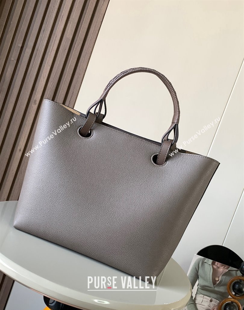 Loewe Small Anagram Tote bag in grained calfskin Grey 2024 9300 (Ys-240119094)