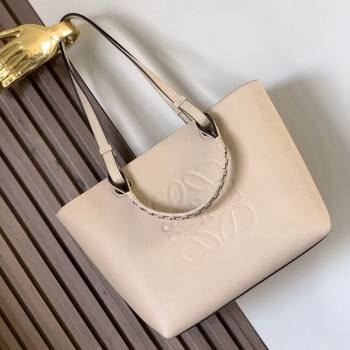 Loewe Small Anagram Tote bag in grained calfskin White 2024 9300 (Ys-240119095)