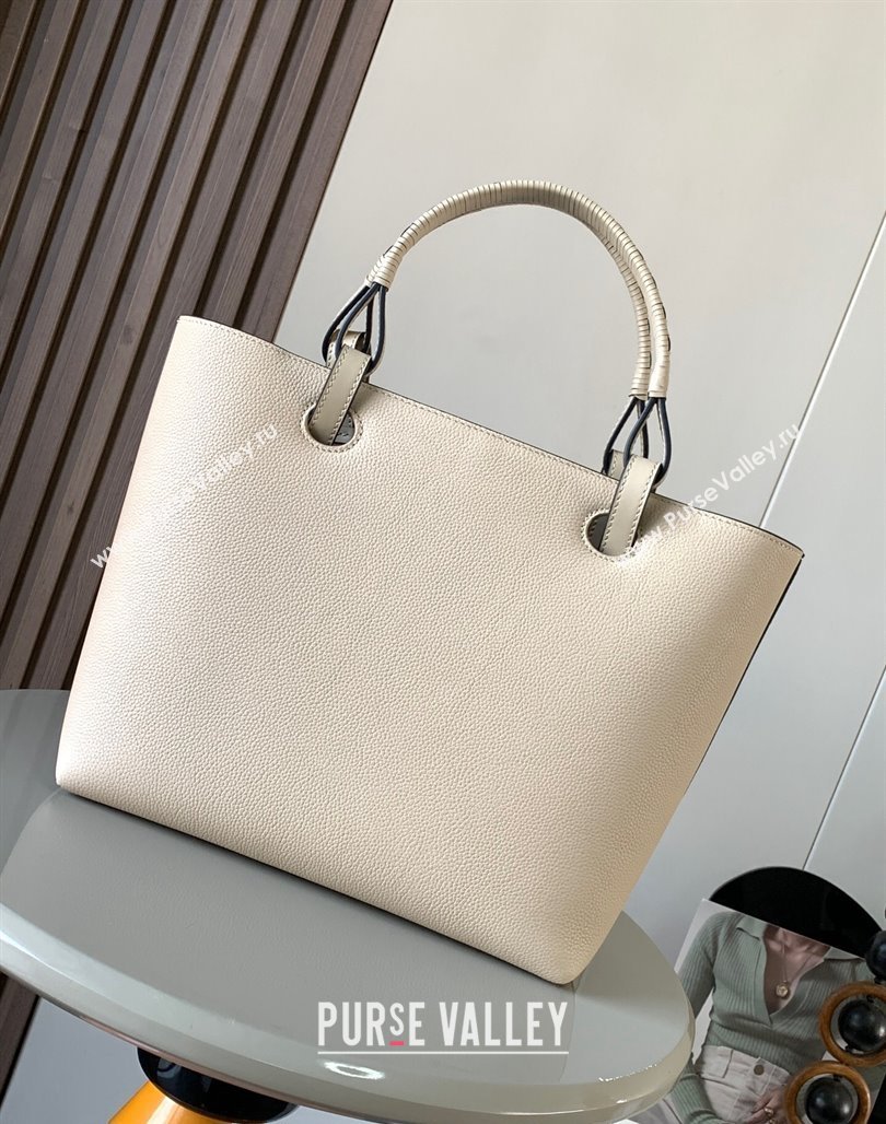 Loewe Small Anagram Tote bag in grained calfskin White 2024 9300 (Ys-240119095)