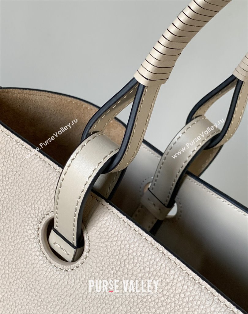 Loewe Small Anagram Tote bag in grained calfskin White 2024 9300 (Ys-240119095)