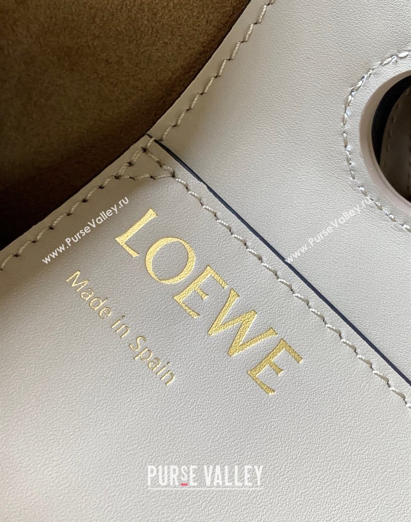 Loewe Small Anagram Tote bag in grained calfskin White 2024 9300 (Ys-240119095)