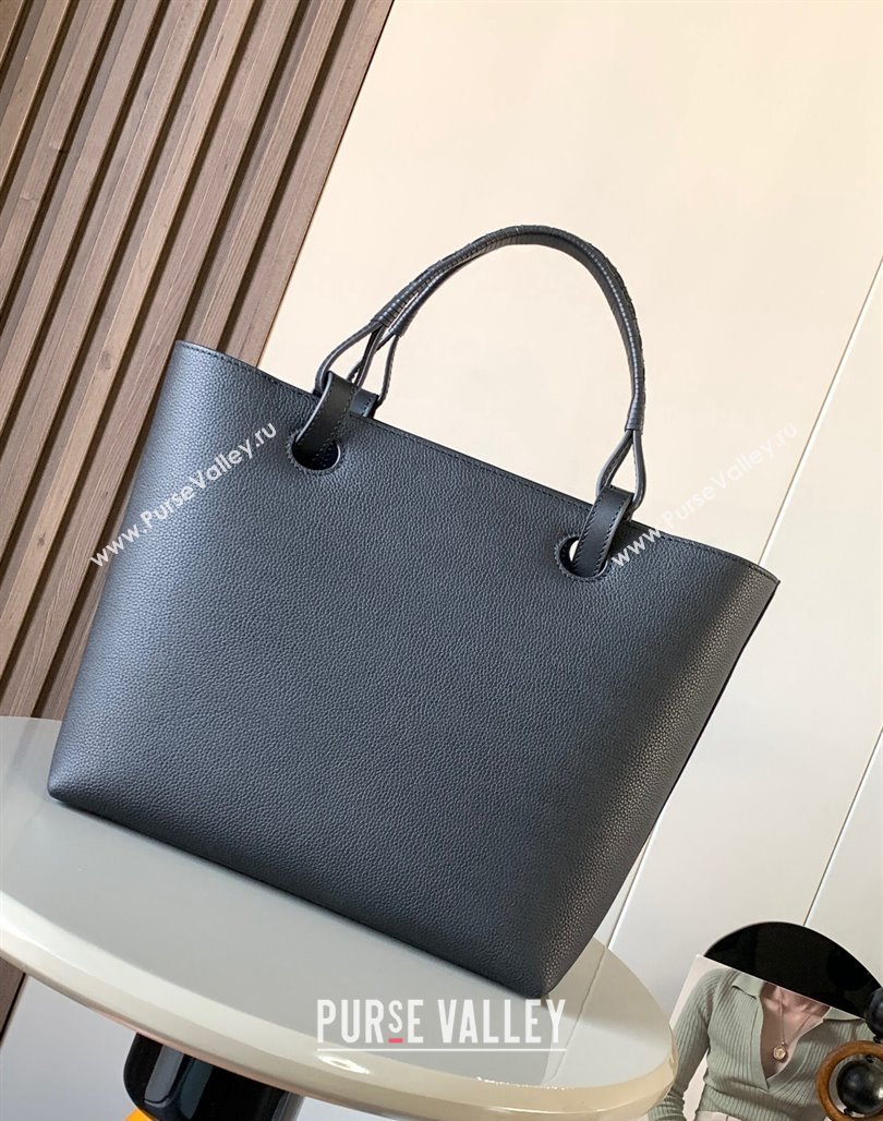 Loewe Small Anagram Tote bag in grained calfskin Black 2024 9300 (Ys-240119096)