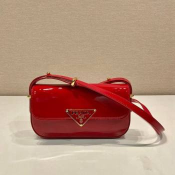 Prada Patent Leather shoulder bag 1BD339 Red 2024 (YZ-240118108)