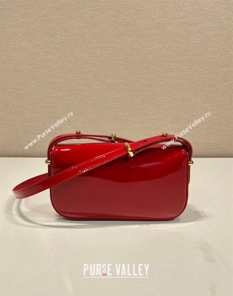 Prada Patent Leather shoulder bag 1BD339 Red 2024 (YZ-240118108)