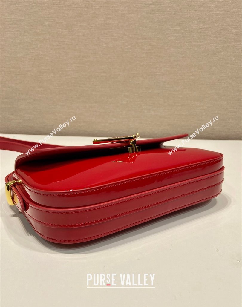 Prada Patent Leather shoulder bag 1BD339 Red 2024 (YZ-240118108)