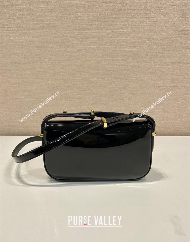 Prada Patent Leather shoulder bag 1BD339 Black 2024 (YZ-240118109)