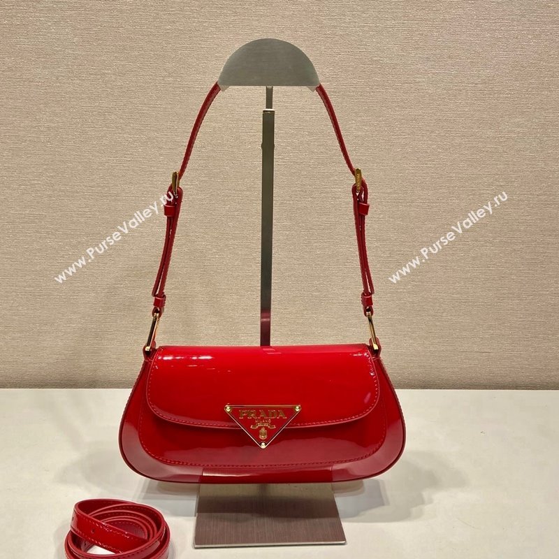 Prada Patent Leather shoulder bag 1BD345 Red 2024 (YZ-240118110)