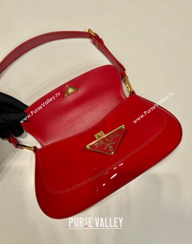 Prada Patent Leather shoulder bag 1BD345 Red 2024 (YZ-240118110)