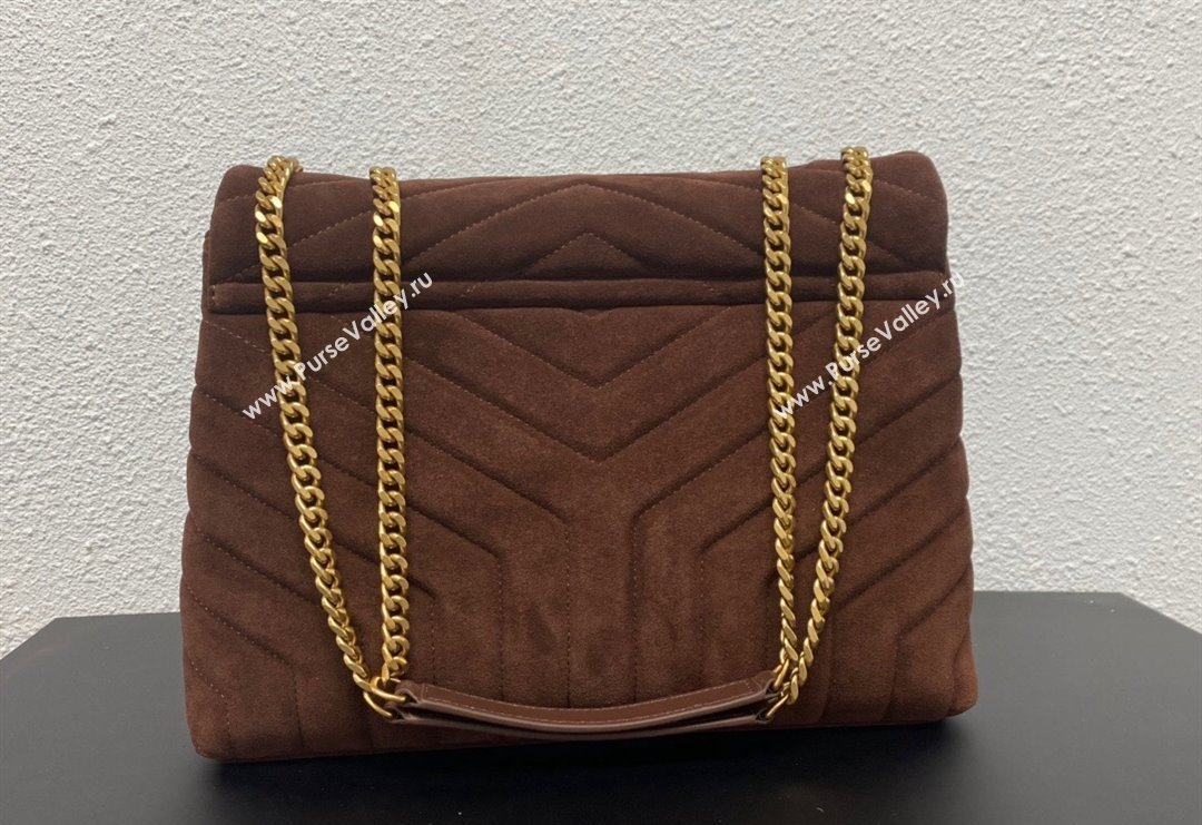 Saint Laurent Loulou Large Bag in "Y" Suede 459749 Dark Brown 2025 (YY-250924109)