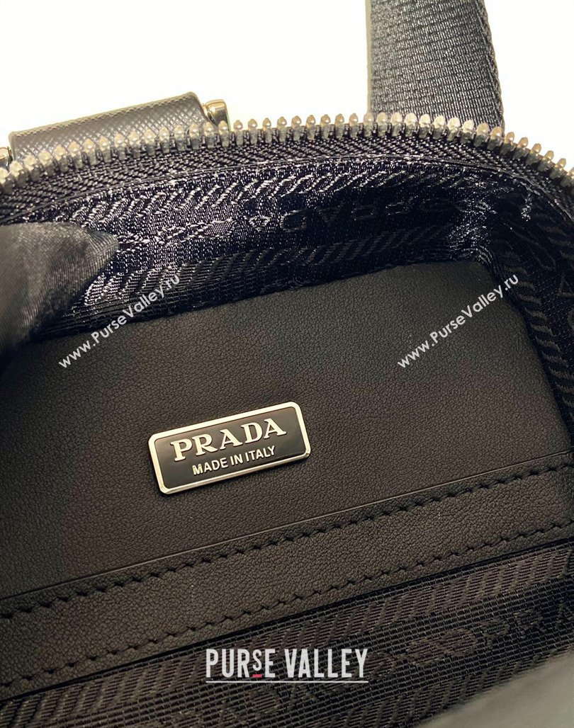 Prada Mens Brique Saffiano leather bag 2VZ106 Black 2024 (YZ-240119005)