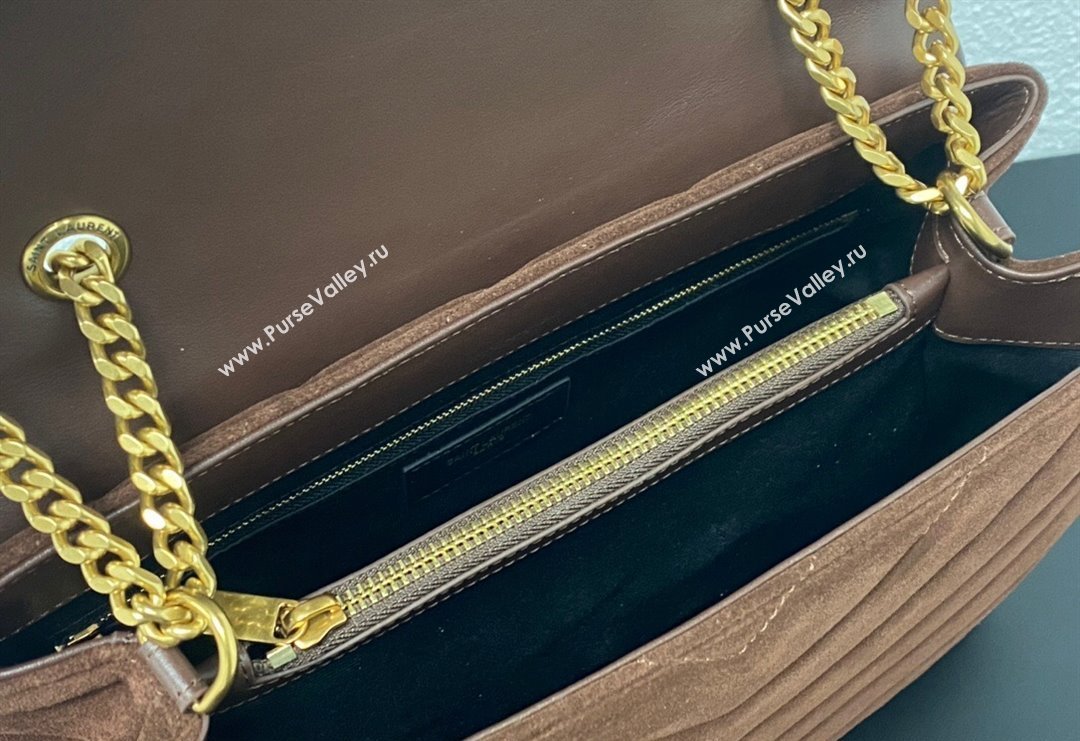 Saint Laurent Loulou Large Bag in "Y" Suede 459749 Dark Brown 2025 (YY-250924109)